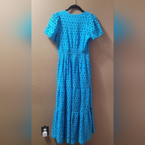 EUC Anthropologie Somerset Eyelet Maxi Dress Sky Blue Size XS - Picture 7 of 15